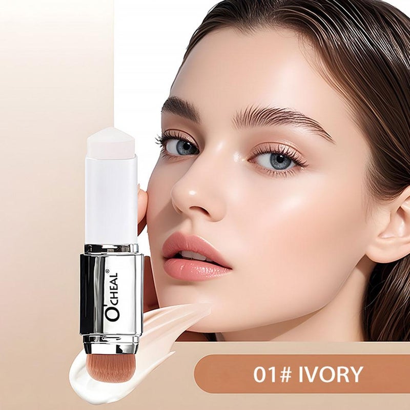 Solid color-changing double-ended eraser foundation stick, nose contouring cream, concealer, and brightening foundation.